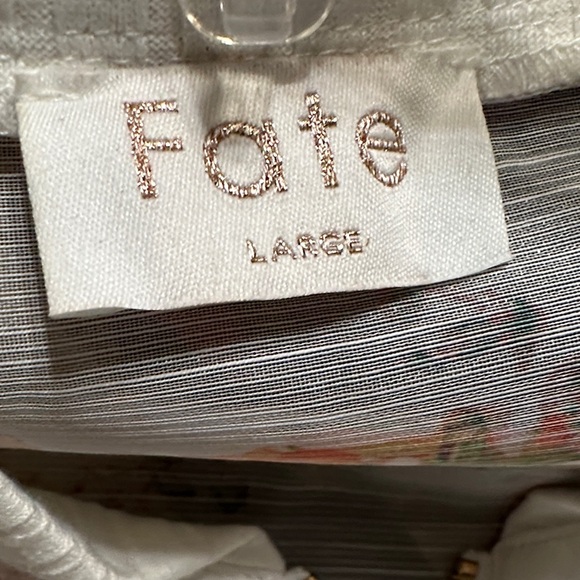 Fate Sheer Floral Bomber Jacket - White and Green - Picture 4 of 4